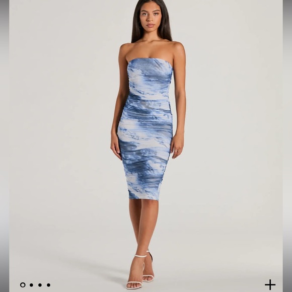Windsor - Made To Amaze Strapless Marble Bodycon Midi Dress - NWT - XS - Picture 2 of 6